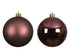 Kerstballen kunststof glans/mat mix 8cm - maroon 6st.