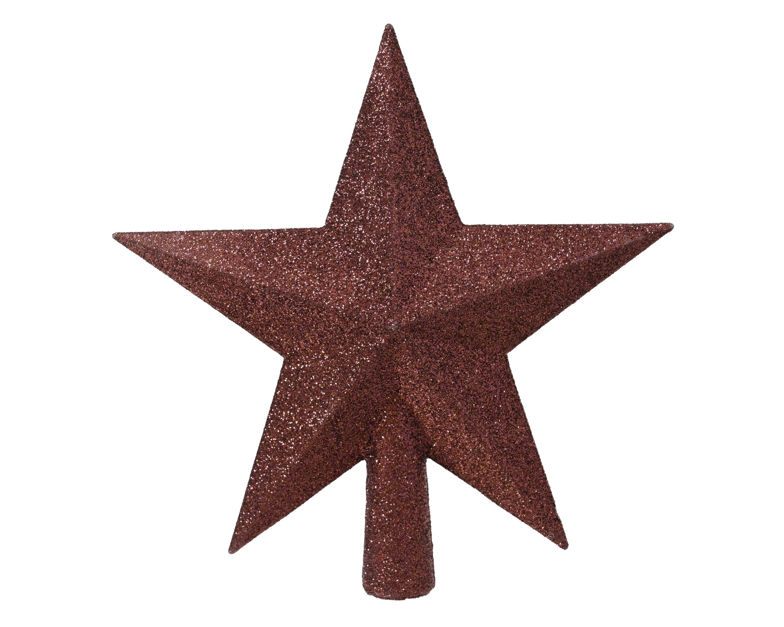 Kerst piek kunststof glitter - maroon