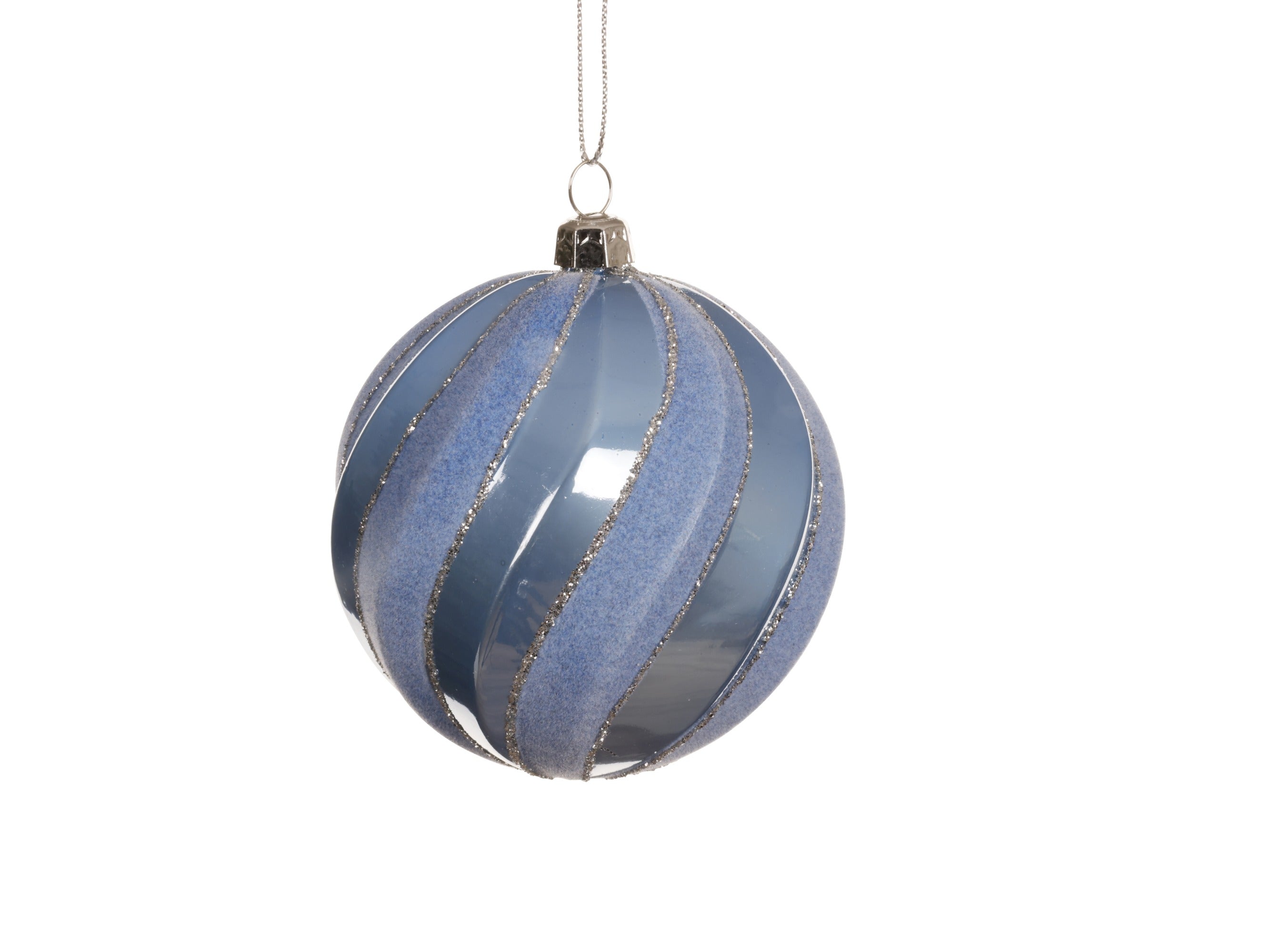 Kerstbal kunststof glans 8cm - sky blue