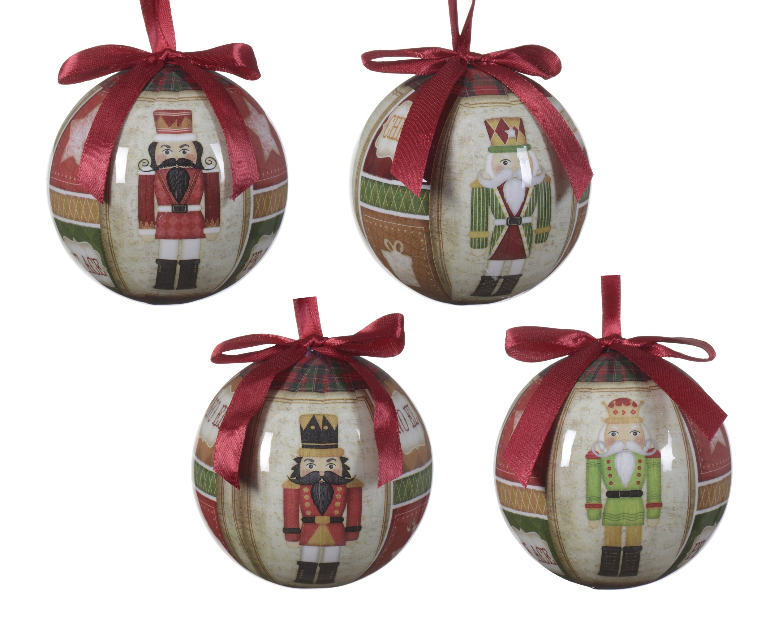 Kerstbal polyfoam notenkraker 8cm - ass. (prijs per stuk)