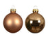 Kerstballen glas glans/mat mix 8cm - brandy 6st.
