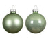 Kerstballen glas emaille/mat mix 6cm - matcha green 10st.