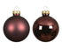Kerstballen glas glans/mat mix 6cm - maroon 10st.