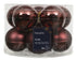 Kerstballen glas glans/mat mix 6cm - maroon 10st.