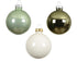 Kerstballen glas glans/mat mix 8cm - groen 16st.