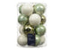 Kerstballen glas glans/mat mix 8cm - groen 16st.