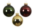 Kerstballen glas glans 8cm - multi 16st.