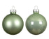 Kerstballen glas emaille/mat mix 8cm - matcha green 6st.