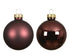 Kerstballen glas glans/mat mix 8cm - maroon 6st.