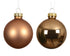 Kerstballen glas glans/mat mix 10cm - brandy 4st.