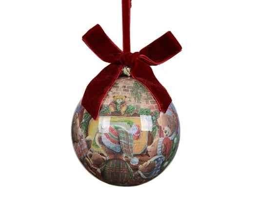 Kerstbal foam 10cm - multi