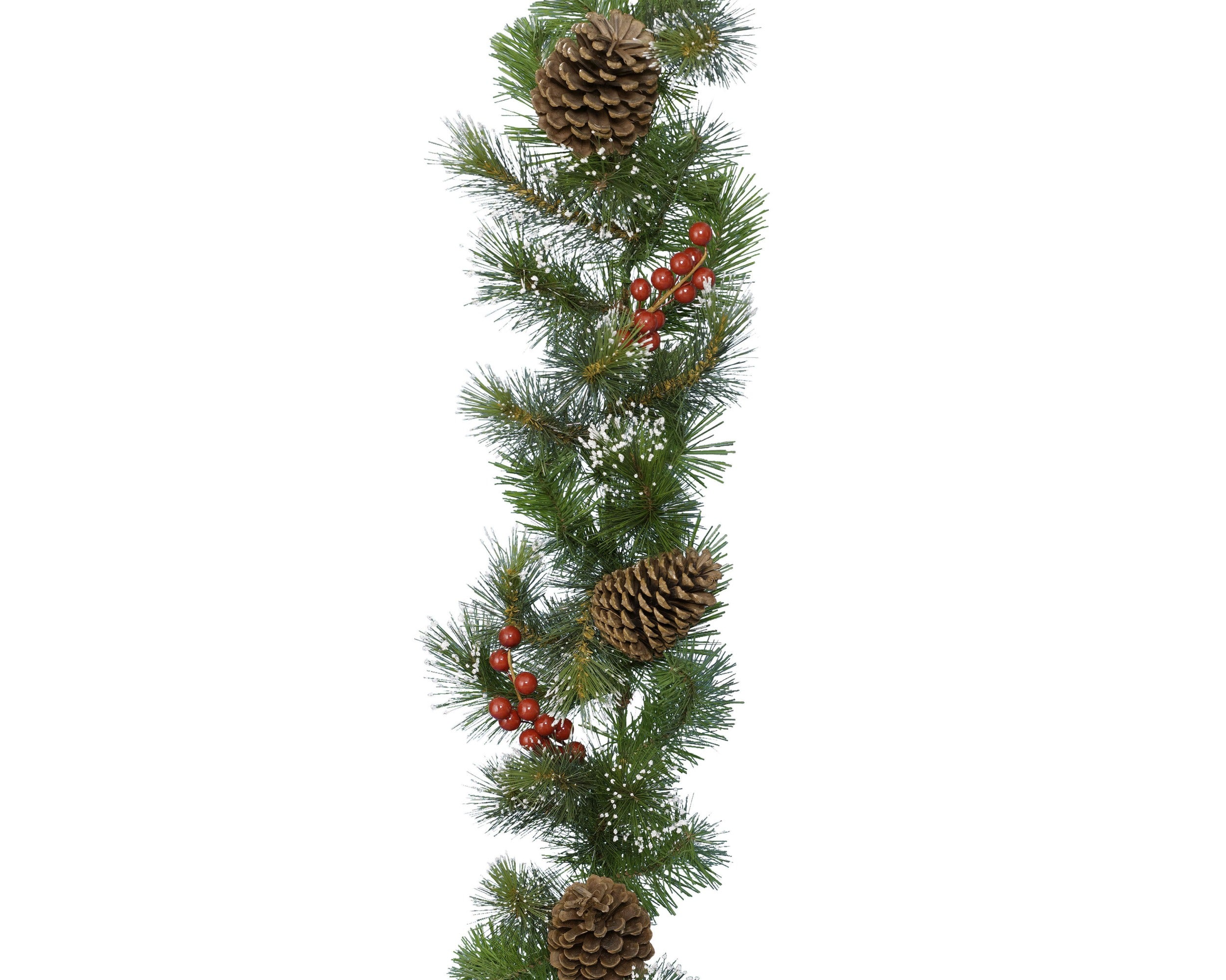Kerstslinger ipswich berries/dennenappel 270cm - groen/rood
