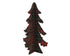 Kerstdeco boom triplex ruit 9x24cm - rood