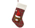 Kerstdeco sok beer kunststof 27x53cm - rood