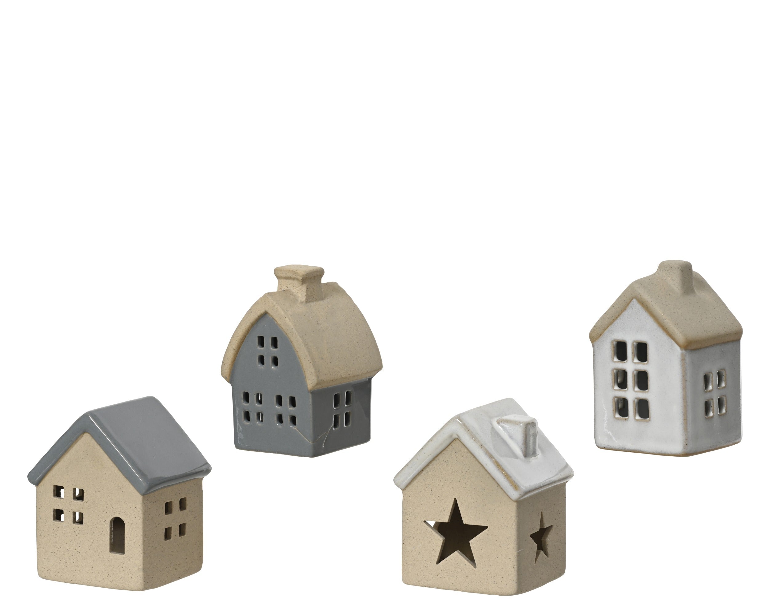 Kerstdeco huis porselein 5.8x8.2cm - blauw - ass. (prijs per stuk)