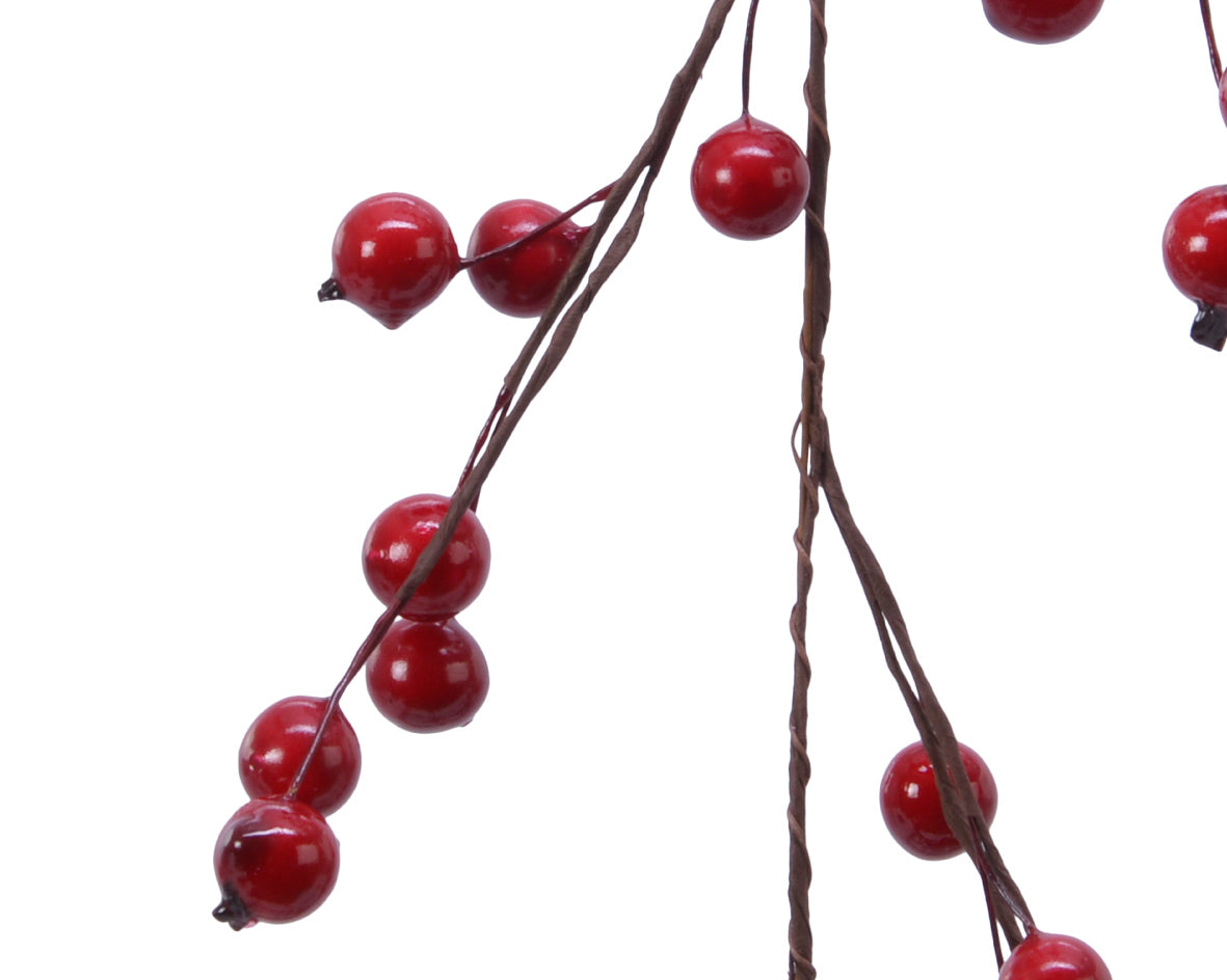 Kerstslinger foam berries 150cm - kerstrood