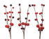 Kerstdeco spray foam berries 3st. - rood