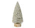 Kerstdeco boom mini brush 12x32cm - wit/parel