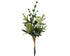 Kerst tak distel op clip 22cm 2st. - groen/wit