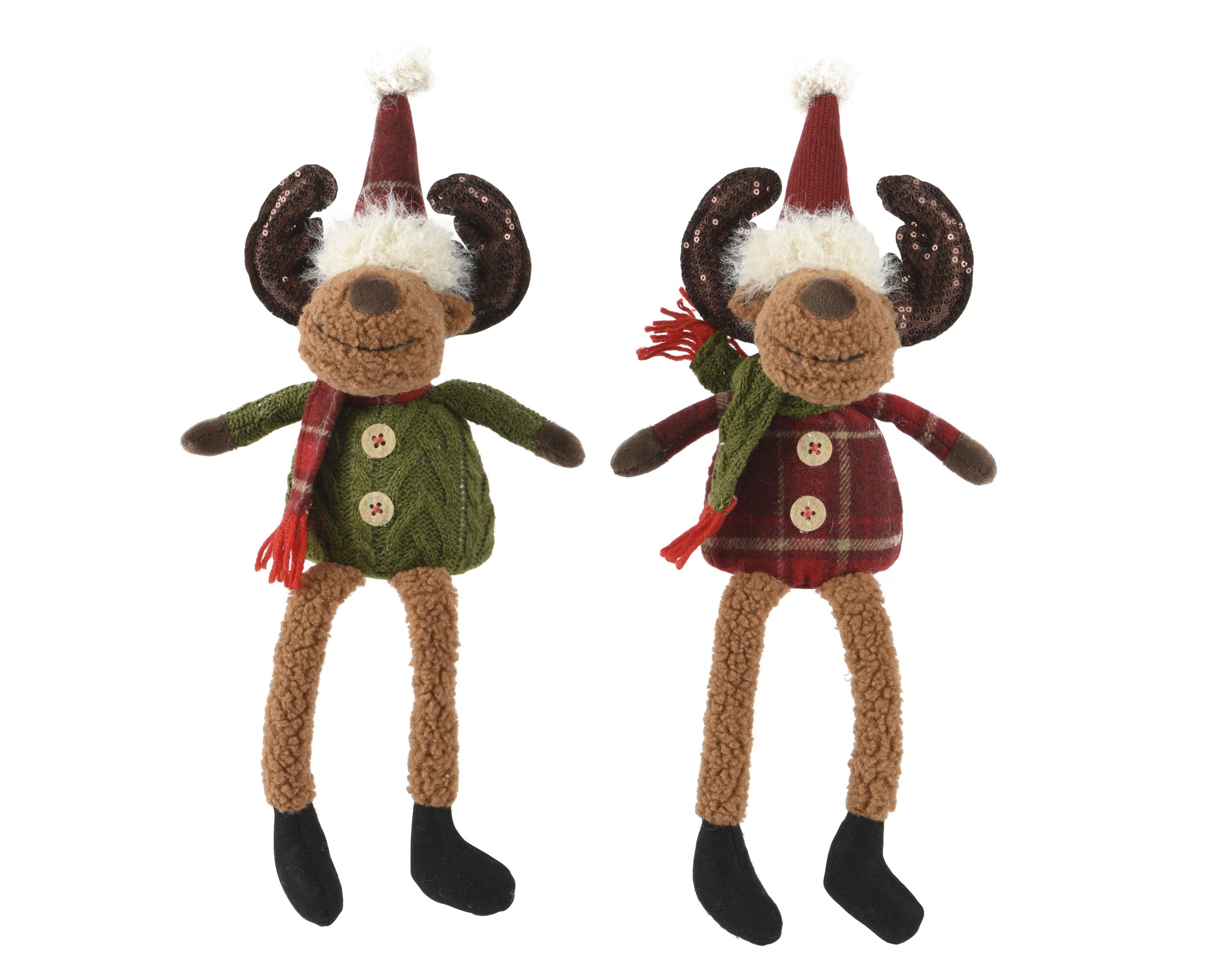 Kerstdeco hert 45cm - ass. (prijs per stuk)