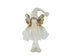 Kerstdeco engel polyester 50cm - creme/goud