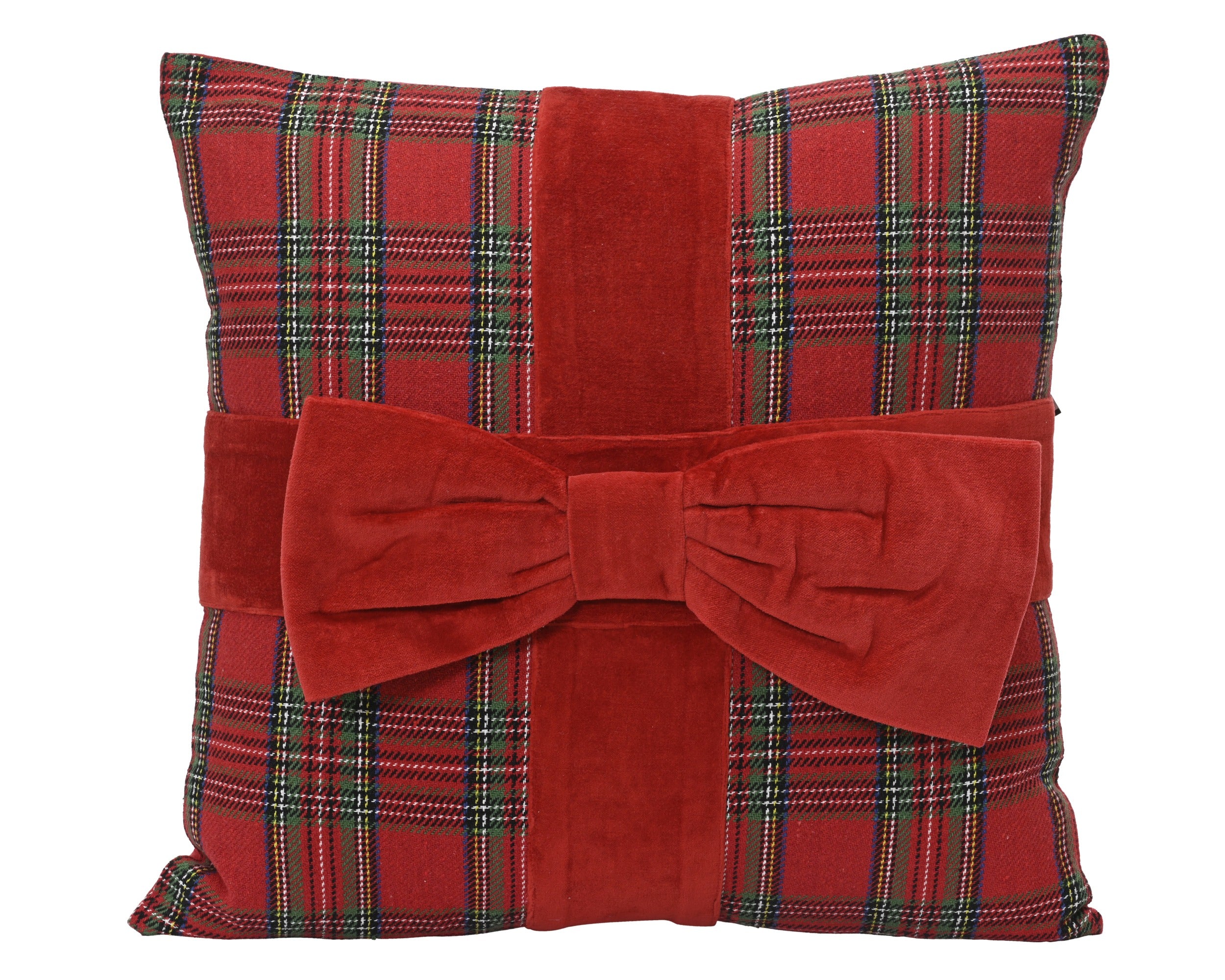 Kerst kussen katoen 45cm - rood