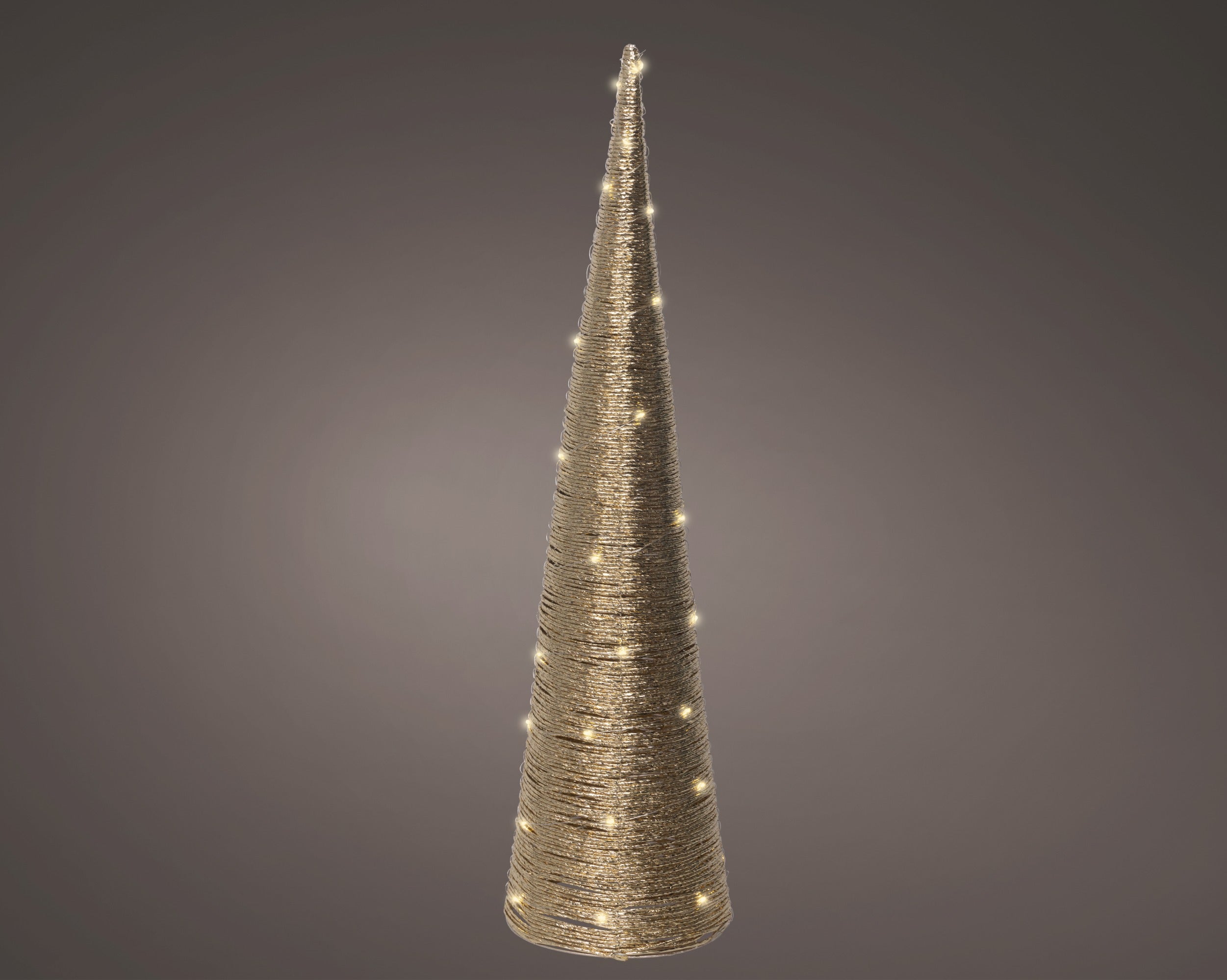 Lumineo micro LED kegel binnen 80cm - goud - warm wit