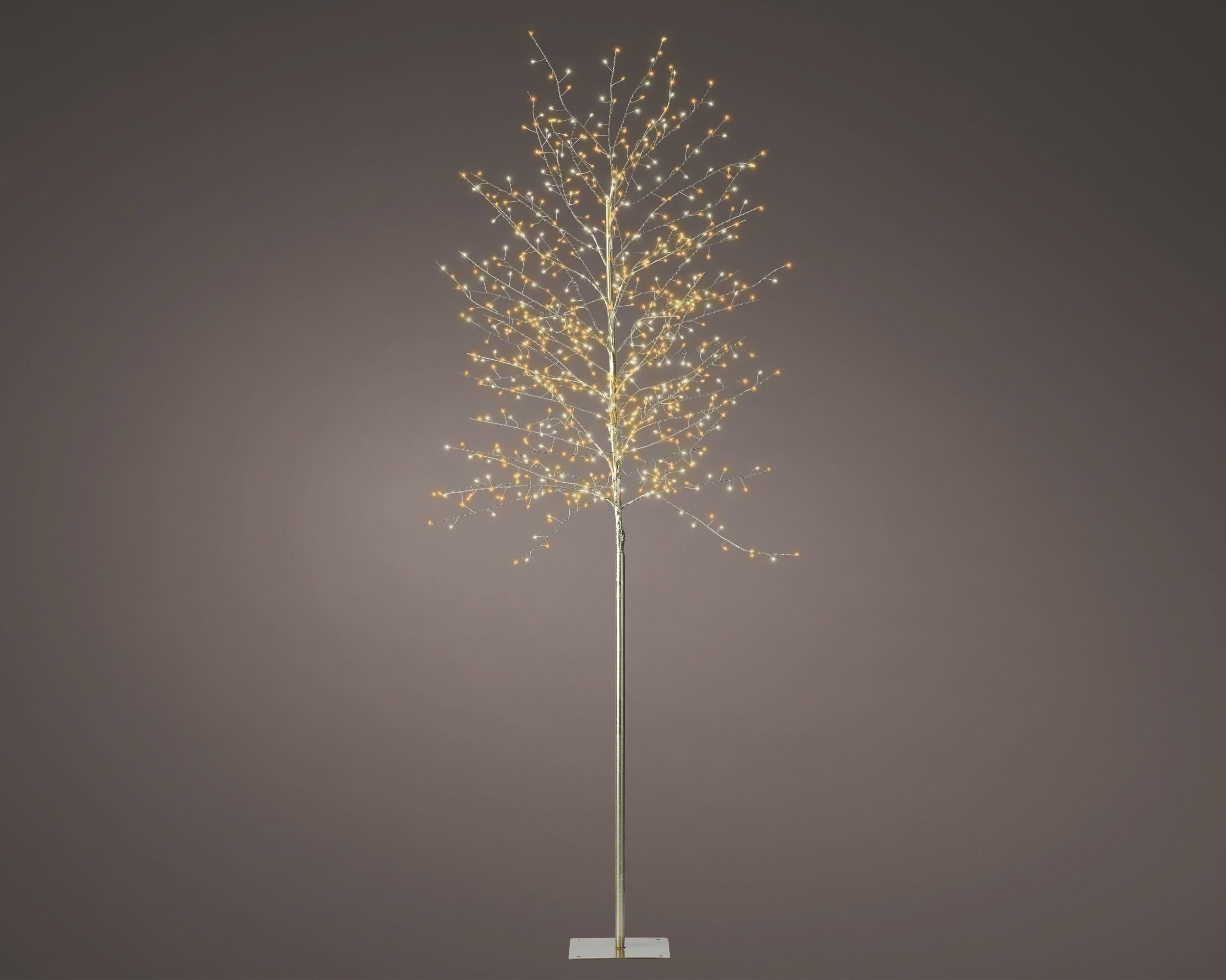 Lumineo micro LED boom ijzer buiten 70x180cm - goud - warm wit/klassiek warm