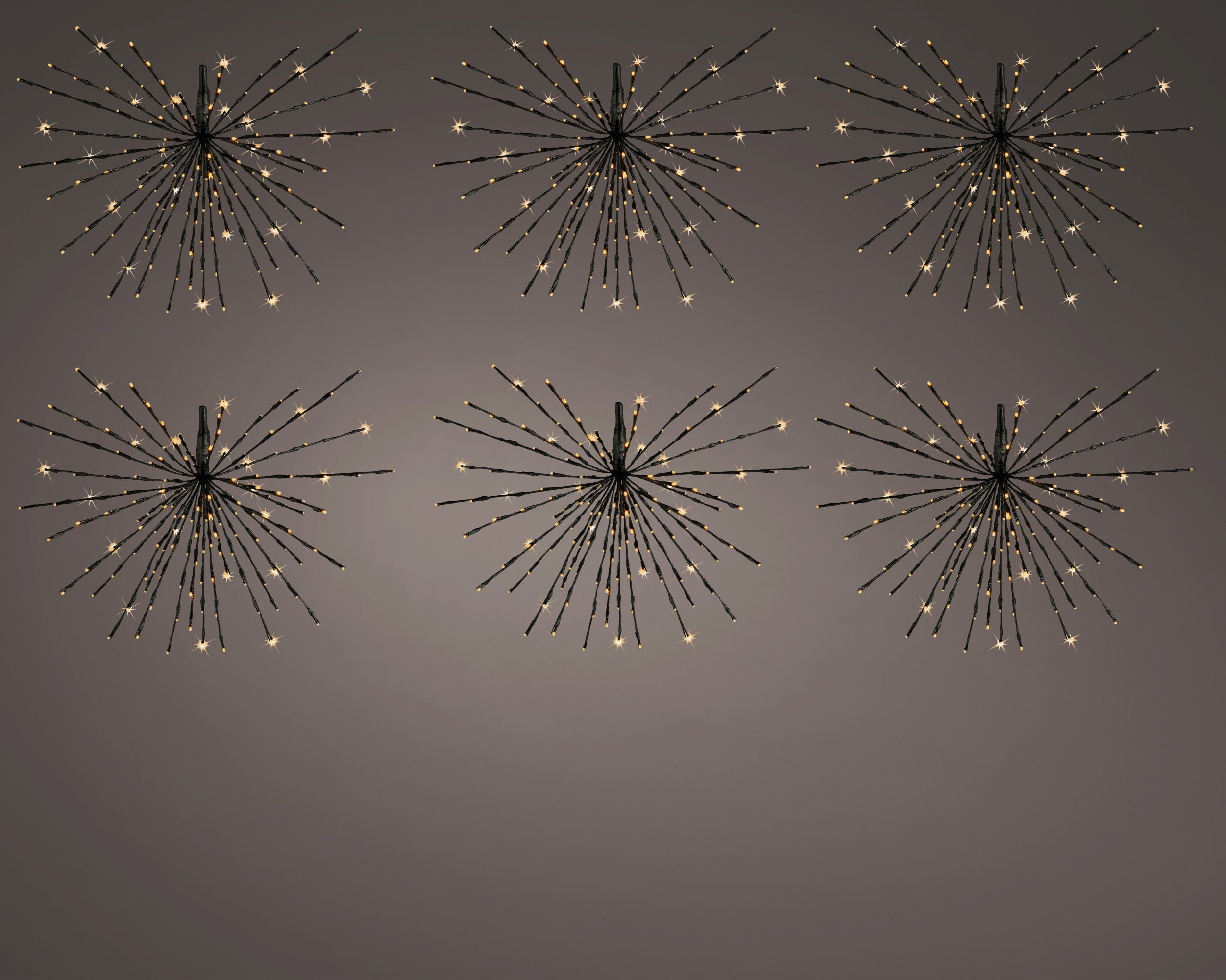 Lumineo LED polestar buiten set/6 45x200cm - zwart - klassiek warm