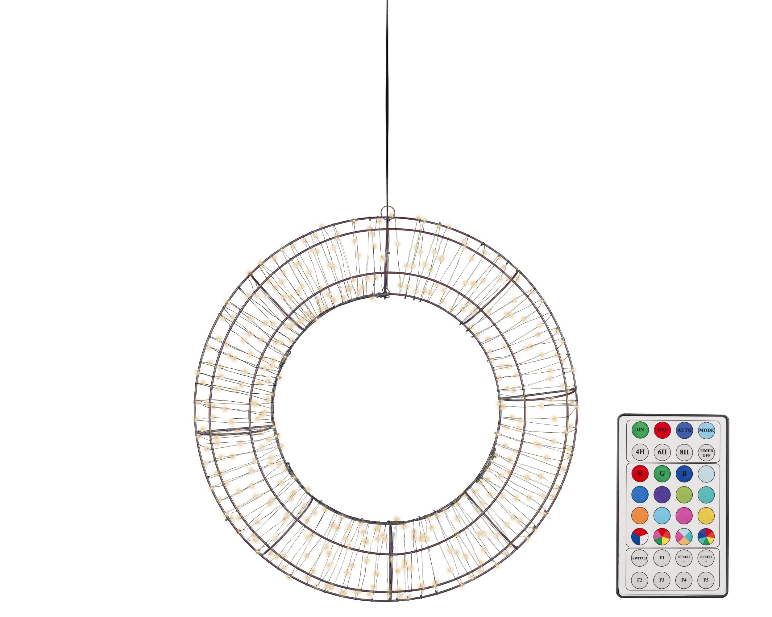Lumineo micro LED dancing ligths koper 75cm - zwart - colour changing