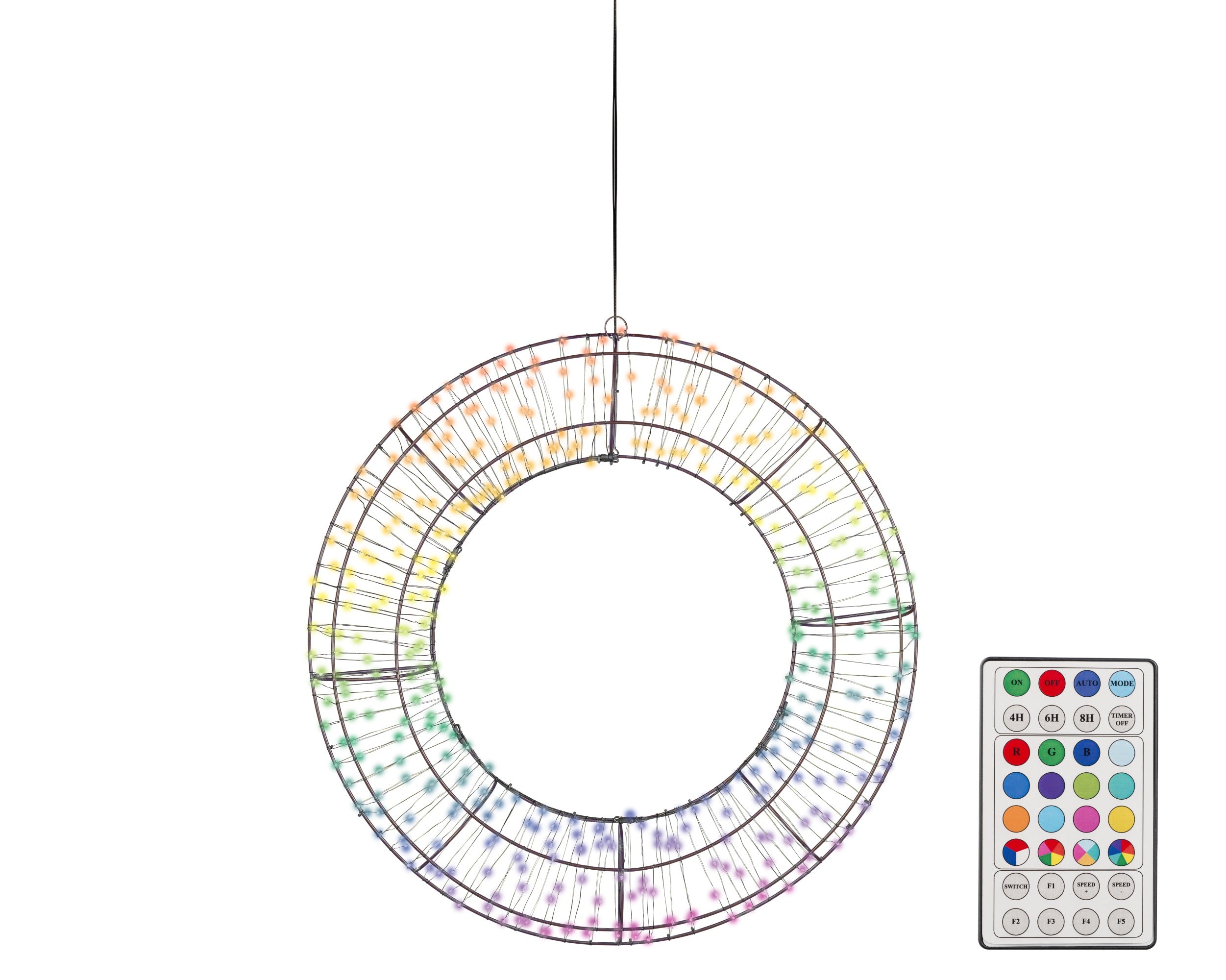 Lumineo micro LED dancing ligths koper 75cm - zwart - colour changing