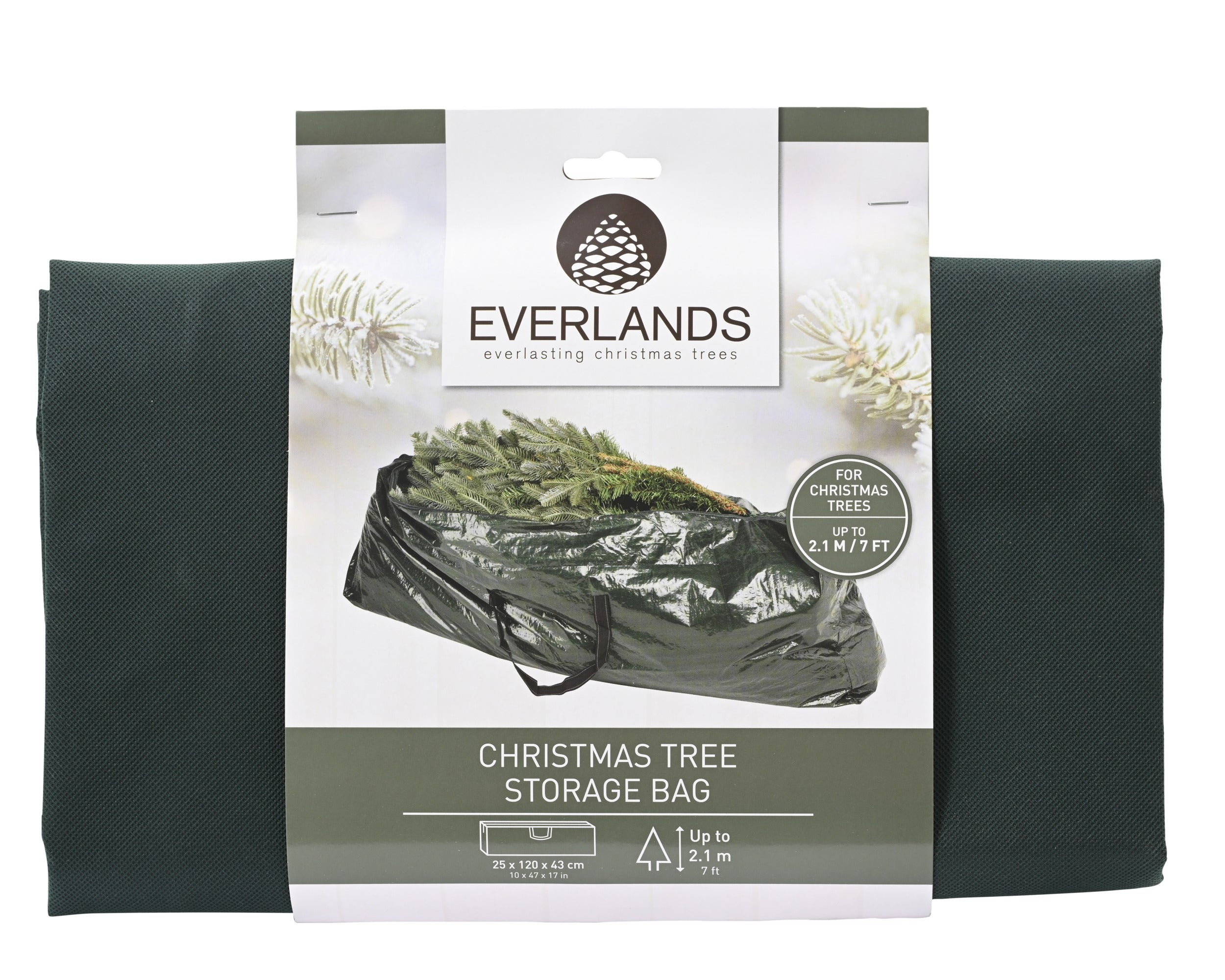 Kerstboom opbergzak 120x25x43cm - donker groen