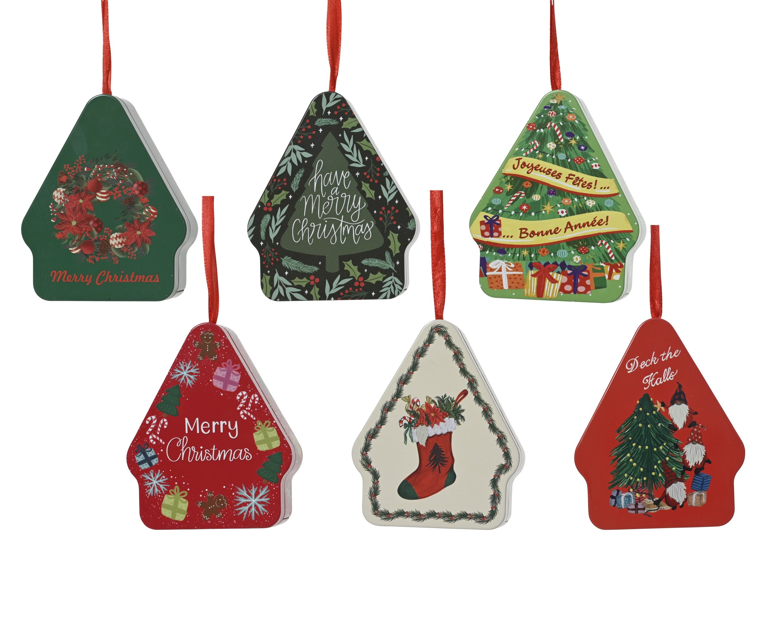 Kerst opbergdoos 10.5x8.5x4.1cm - multi - ass. (prijs per stuk)