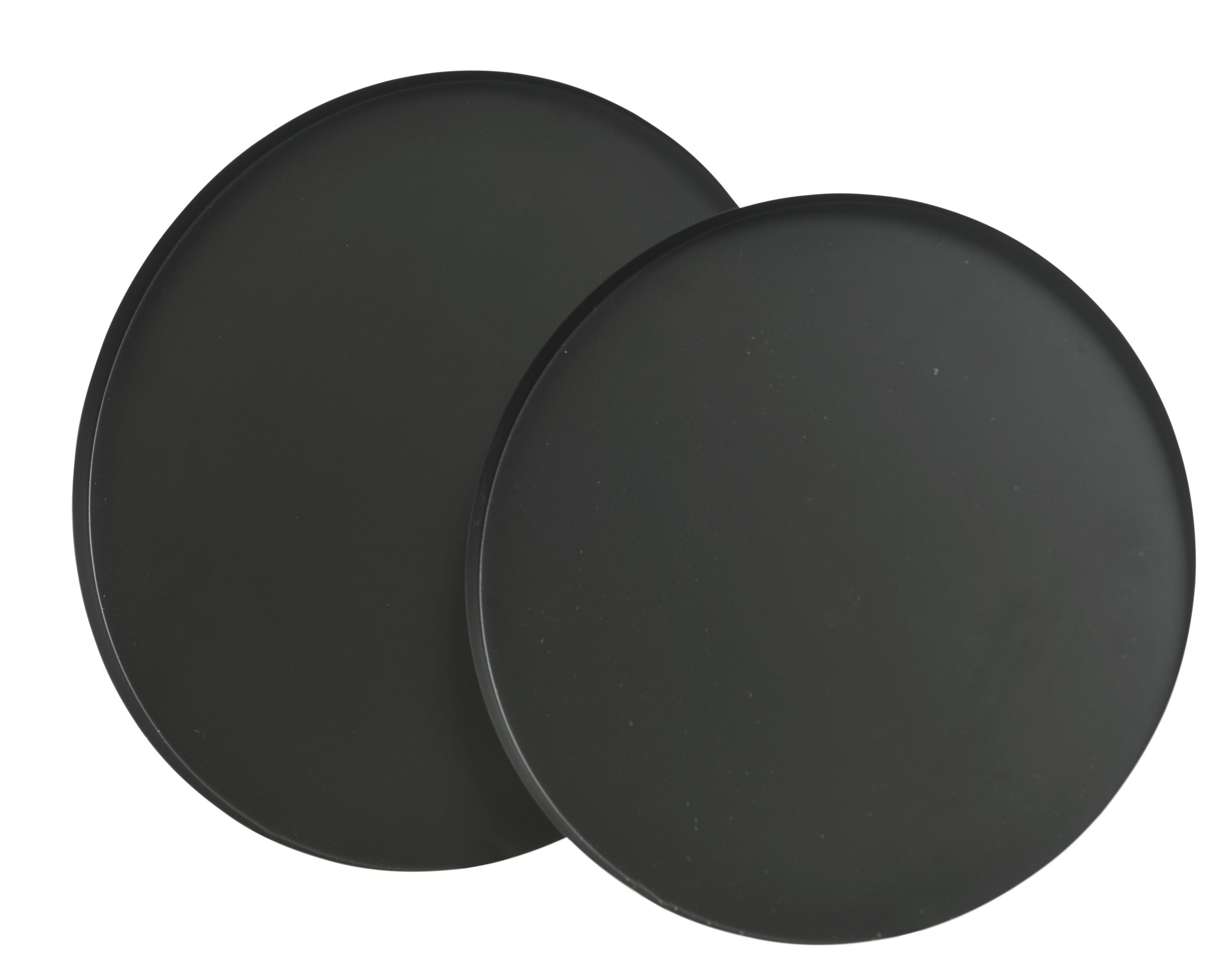 Dienblad ijzer set/2 35cm 30cm - zwart mat
