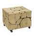 Pilaar paulowniahout wieltjes M 47x47x37cm - blond
