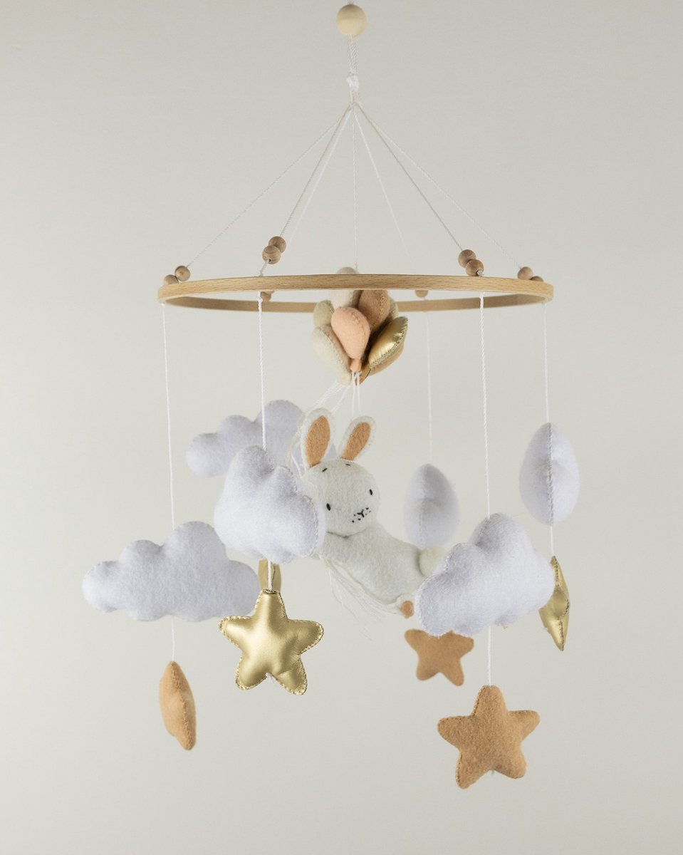 LITTLE LOUA Handmade bunny baby mobile