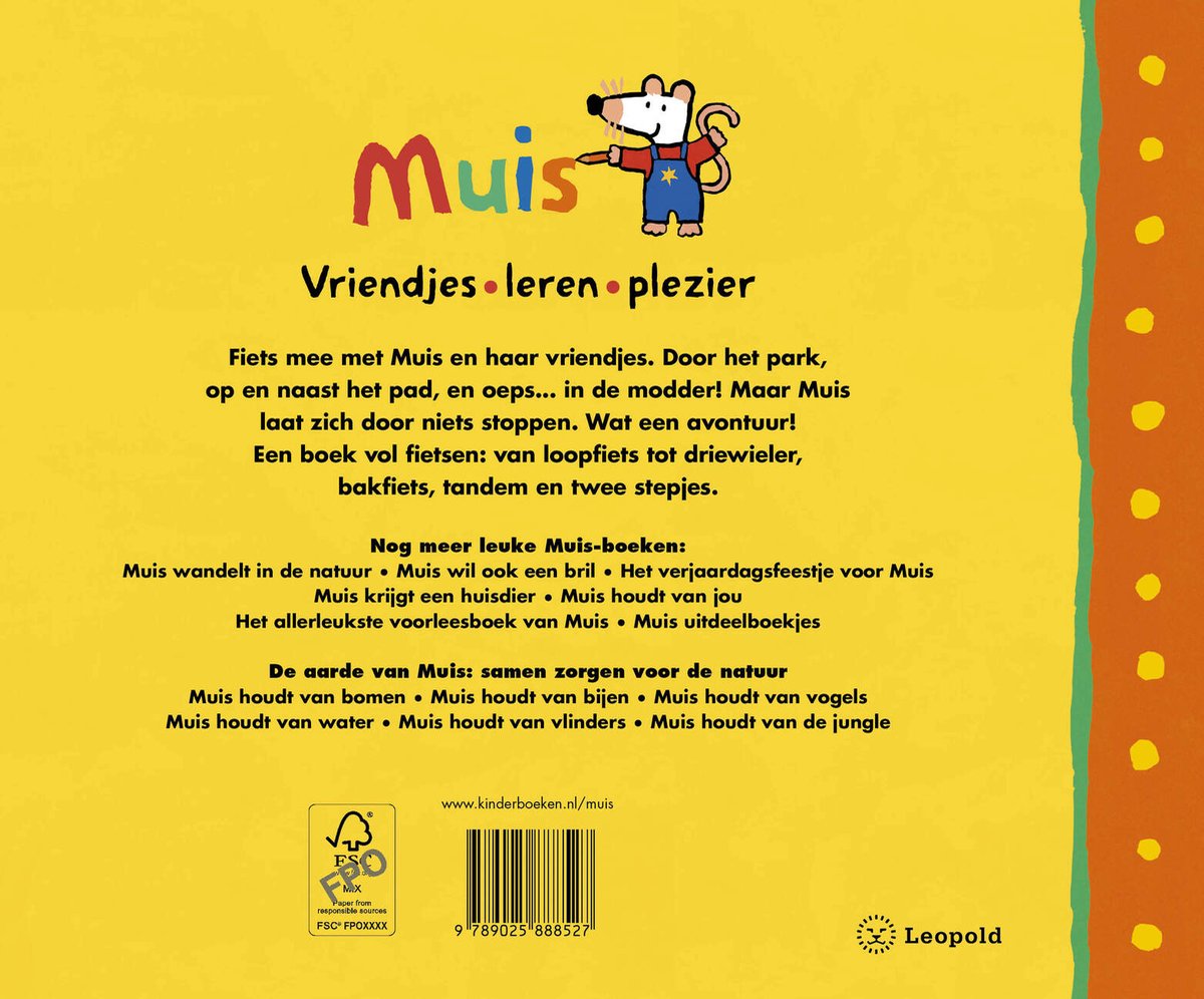 Muis gaat fietsen - Lucy Cousins