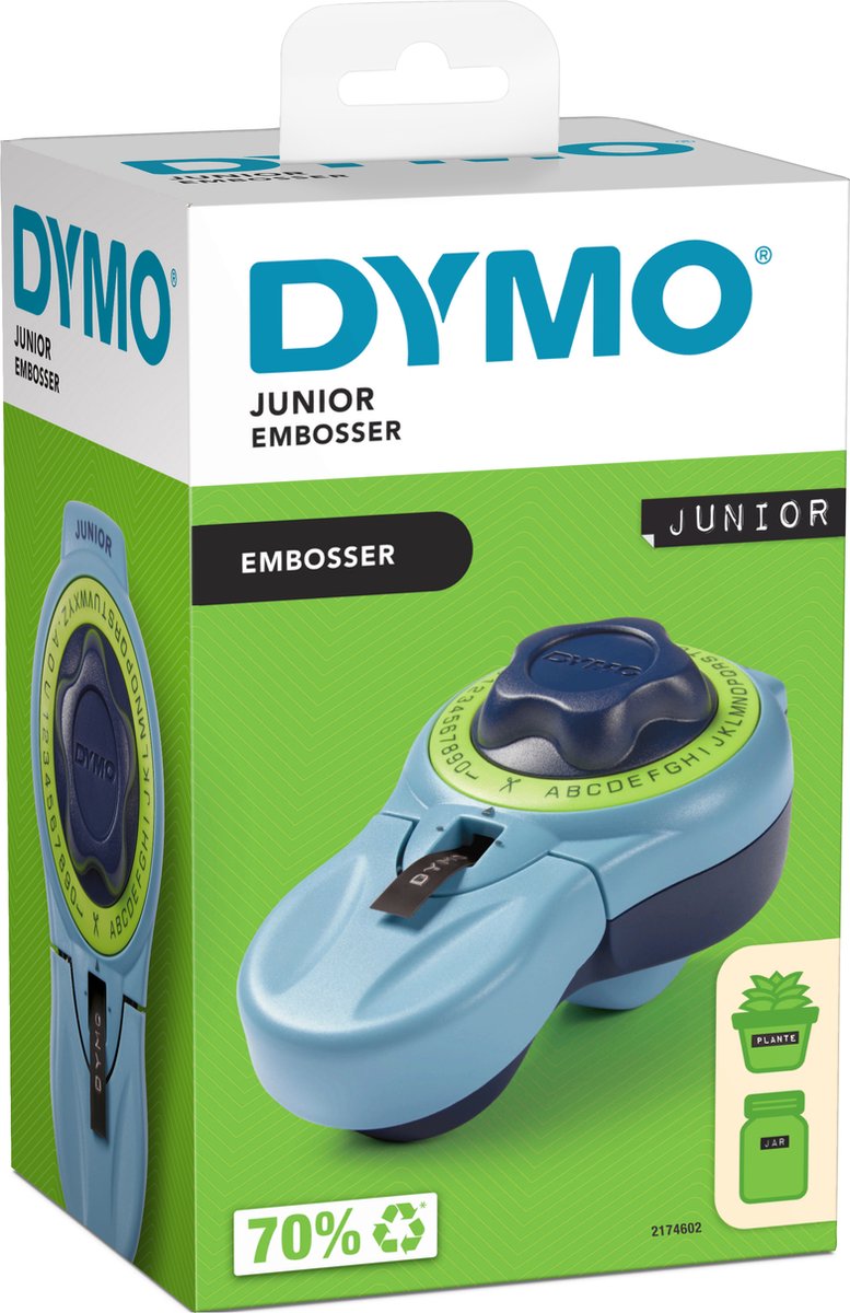 DYMO Junior lettertang 9mm - 42 karakters - tape 9mm - incl. starterstape