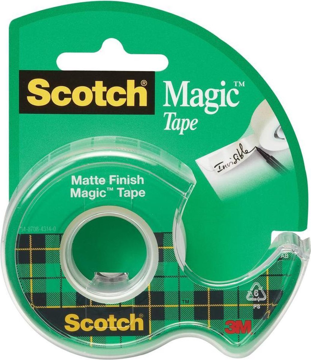 SCOTCH Plakband Magic - 19mmx7,5m - met afroller