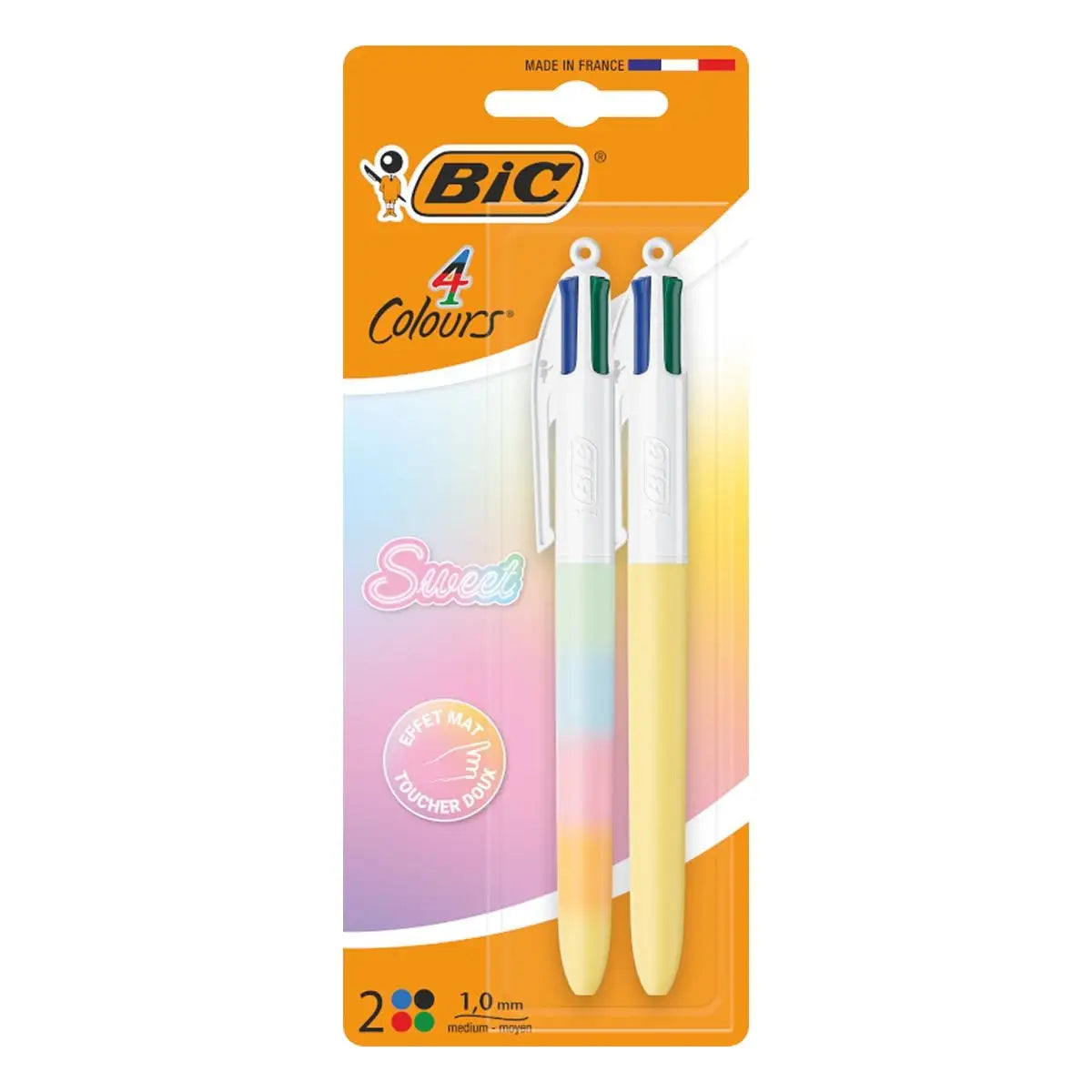 BIC 4kleuren balpen 2st.- sweet