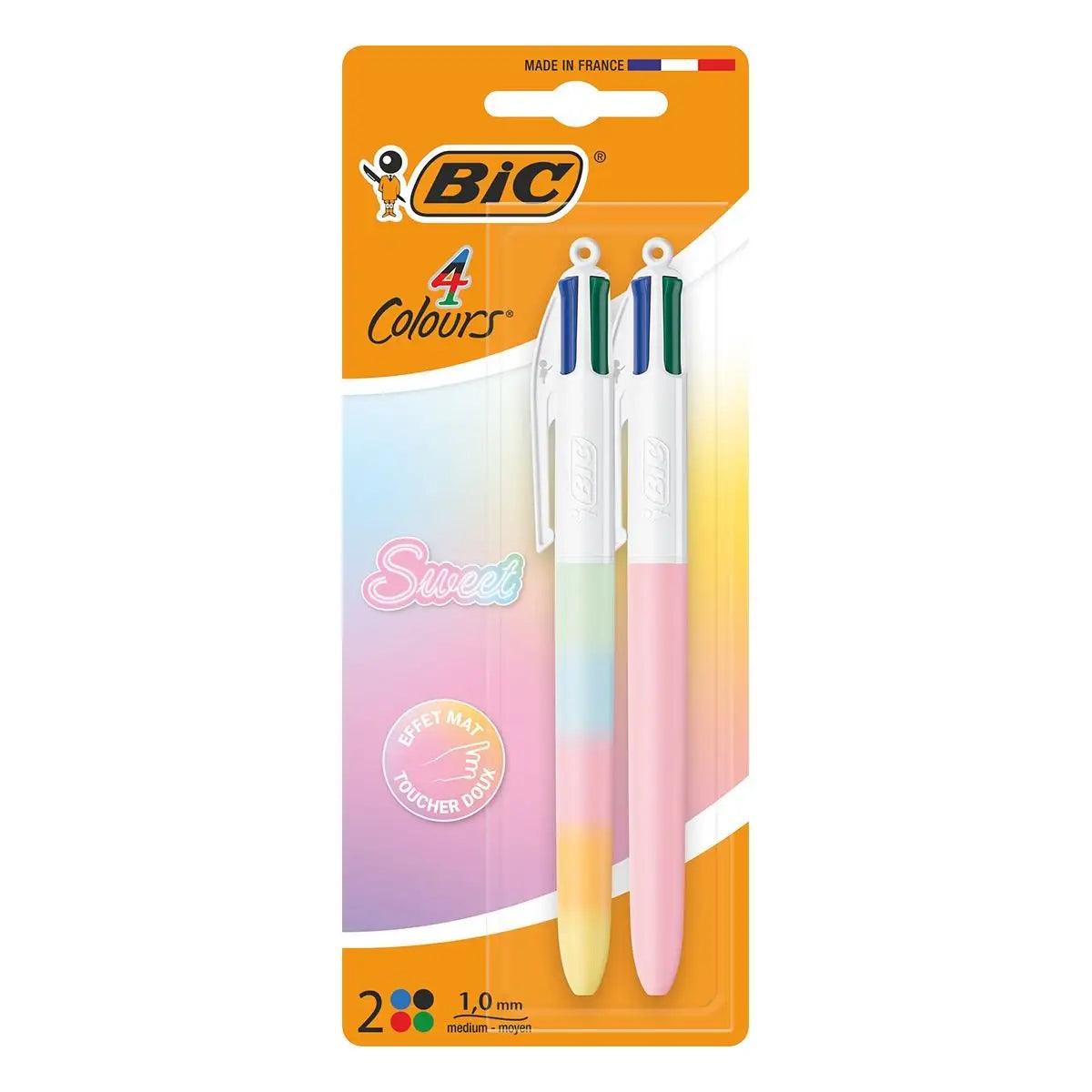 BIC 4kleuren balpen 2st.- sweet