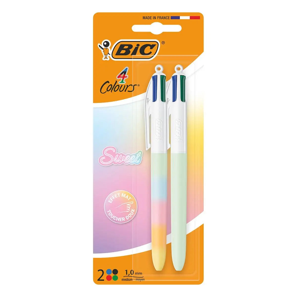 BIC 4kleuren balpen 2st.- sweet