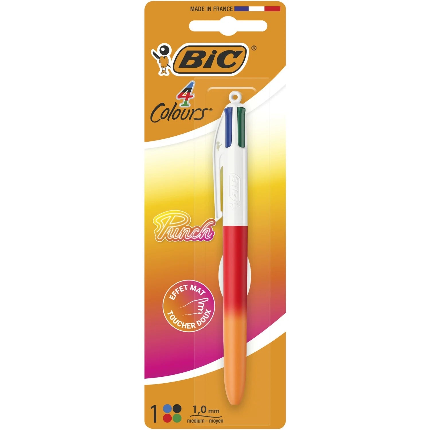 BIC 4kleuren balpen - uni vif punch