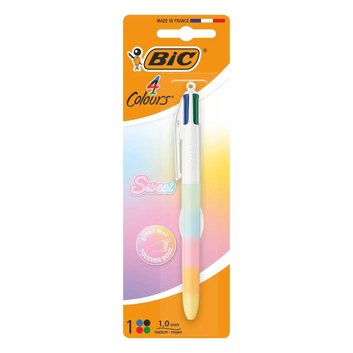 BIC 4kleuren balpen - rainbow