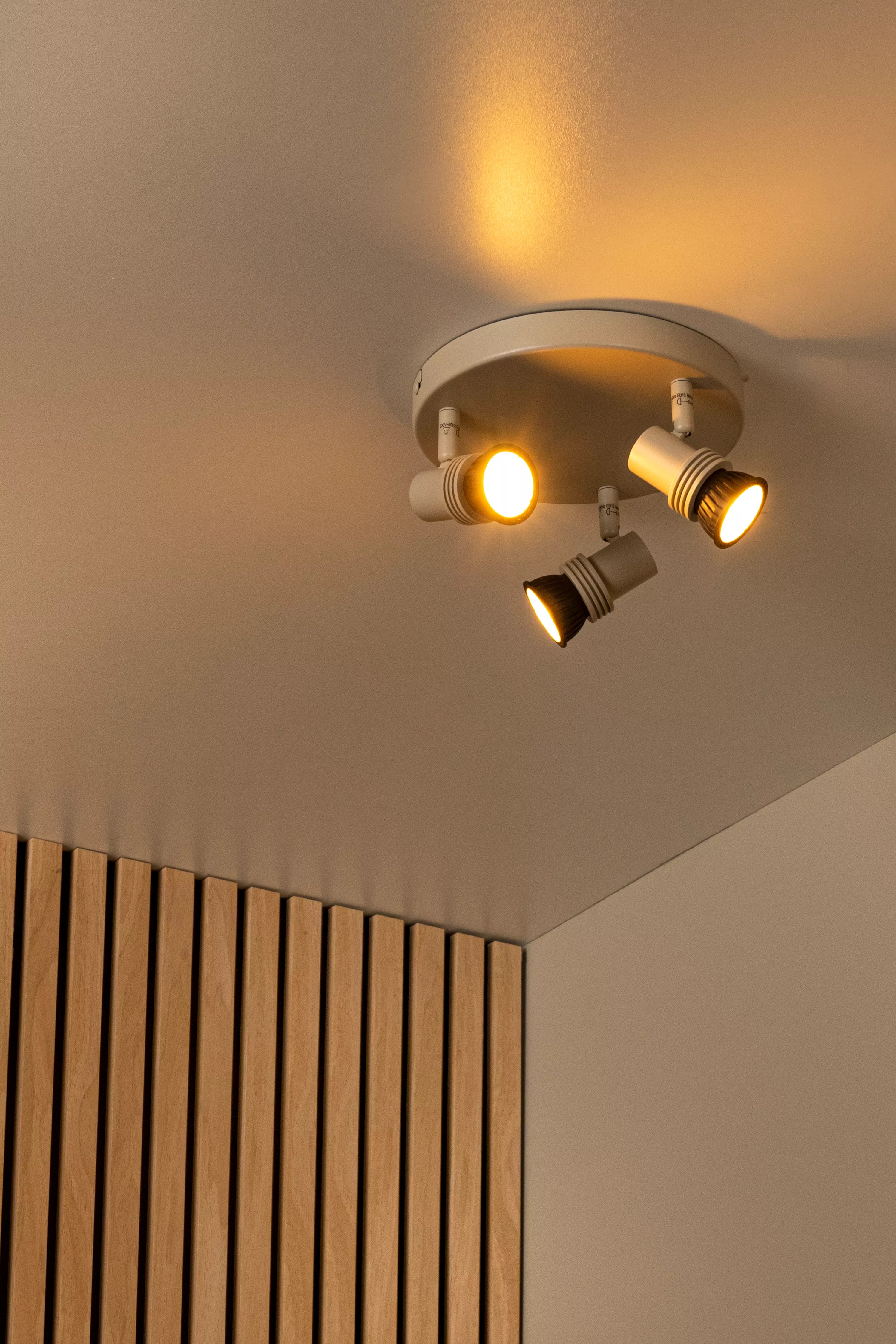 Lucide KIANTI - Plafondspot - Ø 21 cm - 3xGU10 - Taupe