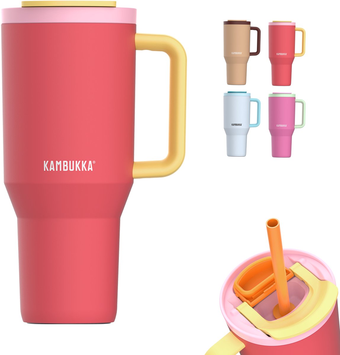 KAMBUKKA Rio beker 950ml - pink papaya