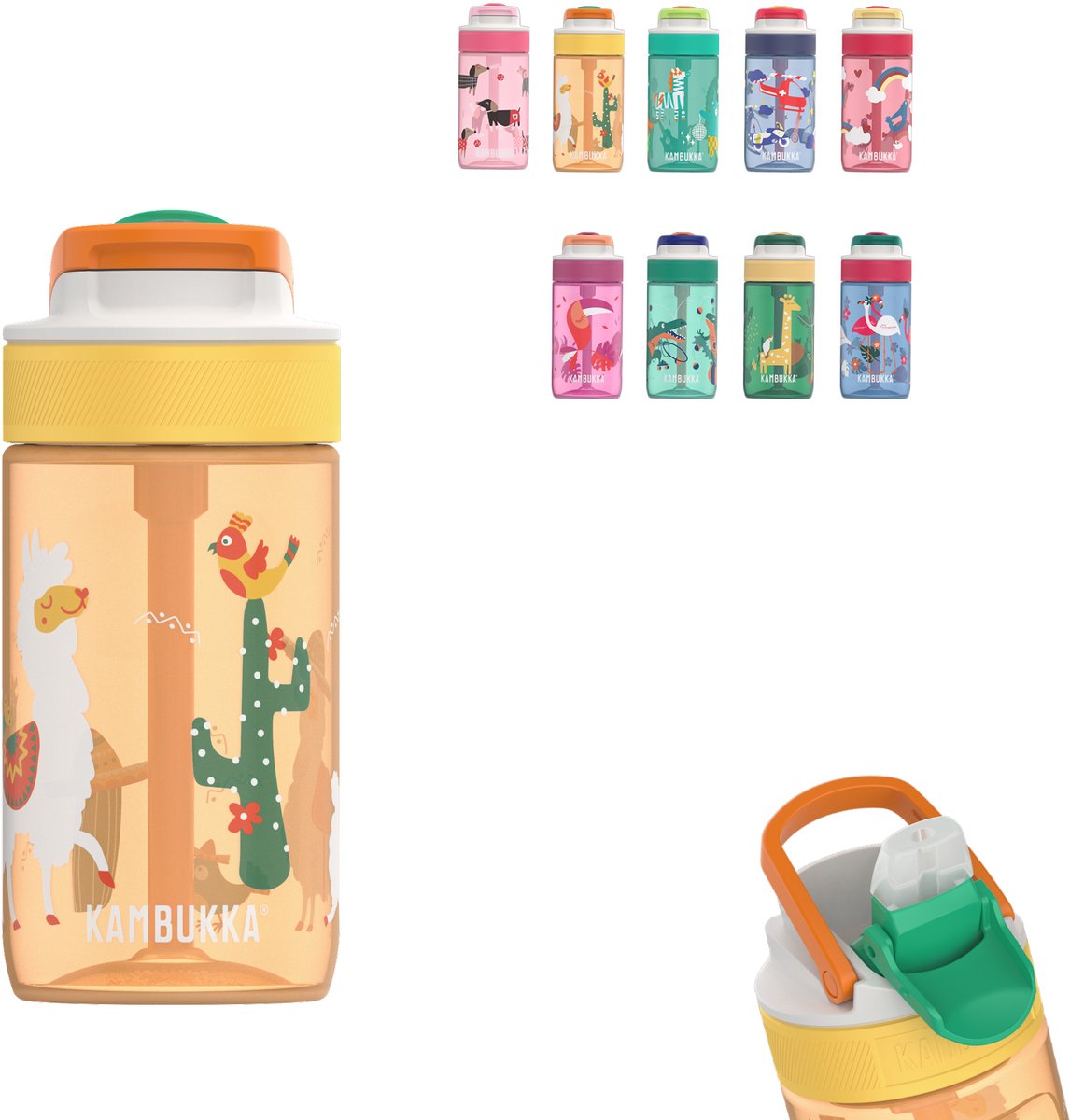 KAMBUKKA Lagoon kids drinkfles 400ml - mexican parade