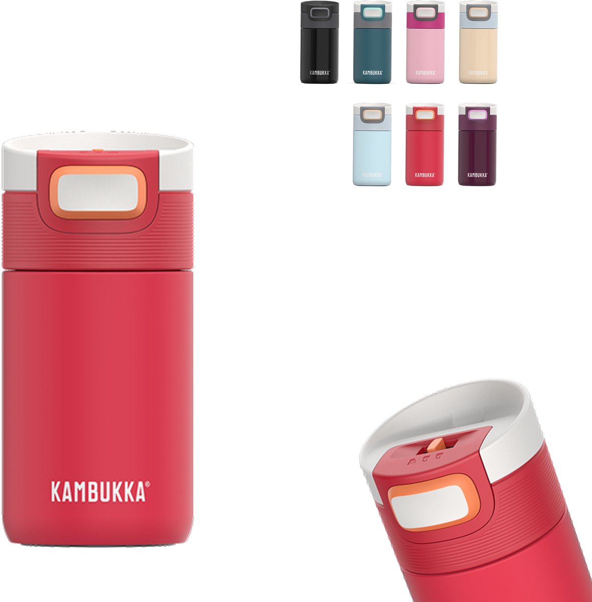 KAMBUKKA Etna koffie/ thee beker 300ml - coral crush