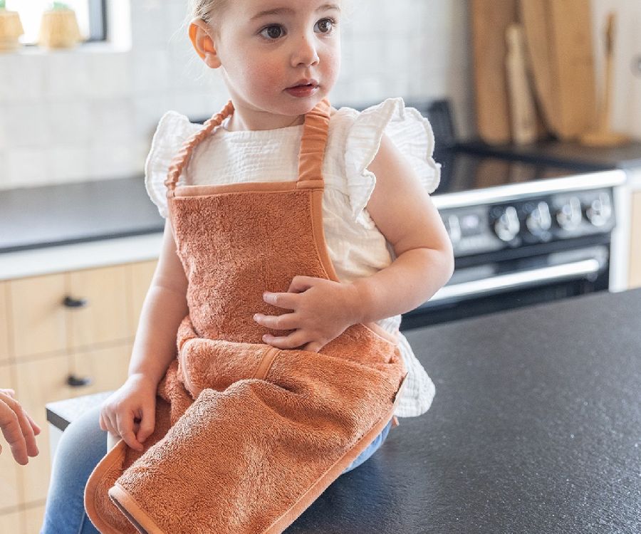 Timboo KIDS' APRON waterproof - 38x49cm - sunrise orange
