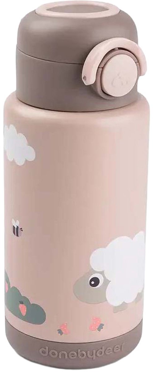 Done By Deer isoleerfles 340ml - tiny farm powder pink